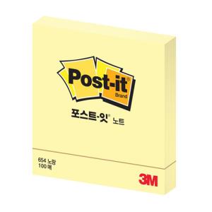[3M] 654 포스트잇노트(노랑)